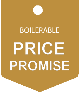 Boilerable price promise graphic for new boiler installations and quotes.